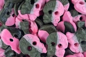 Bubs Raspberry Liquorice Foam Skulls